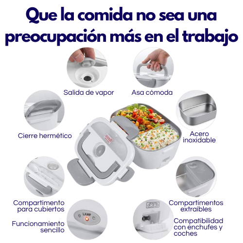 Fiambrera Electrica 40w enchufe casa o enchufe