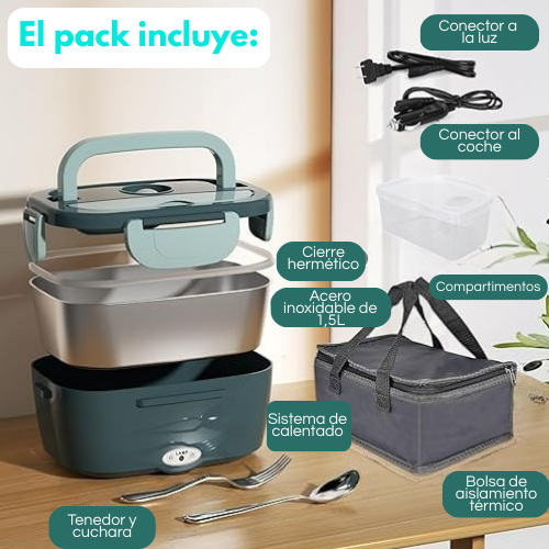 Fiambrera Electrica 40w enchufe casa o enchufe